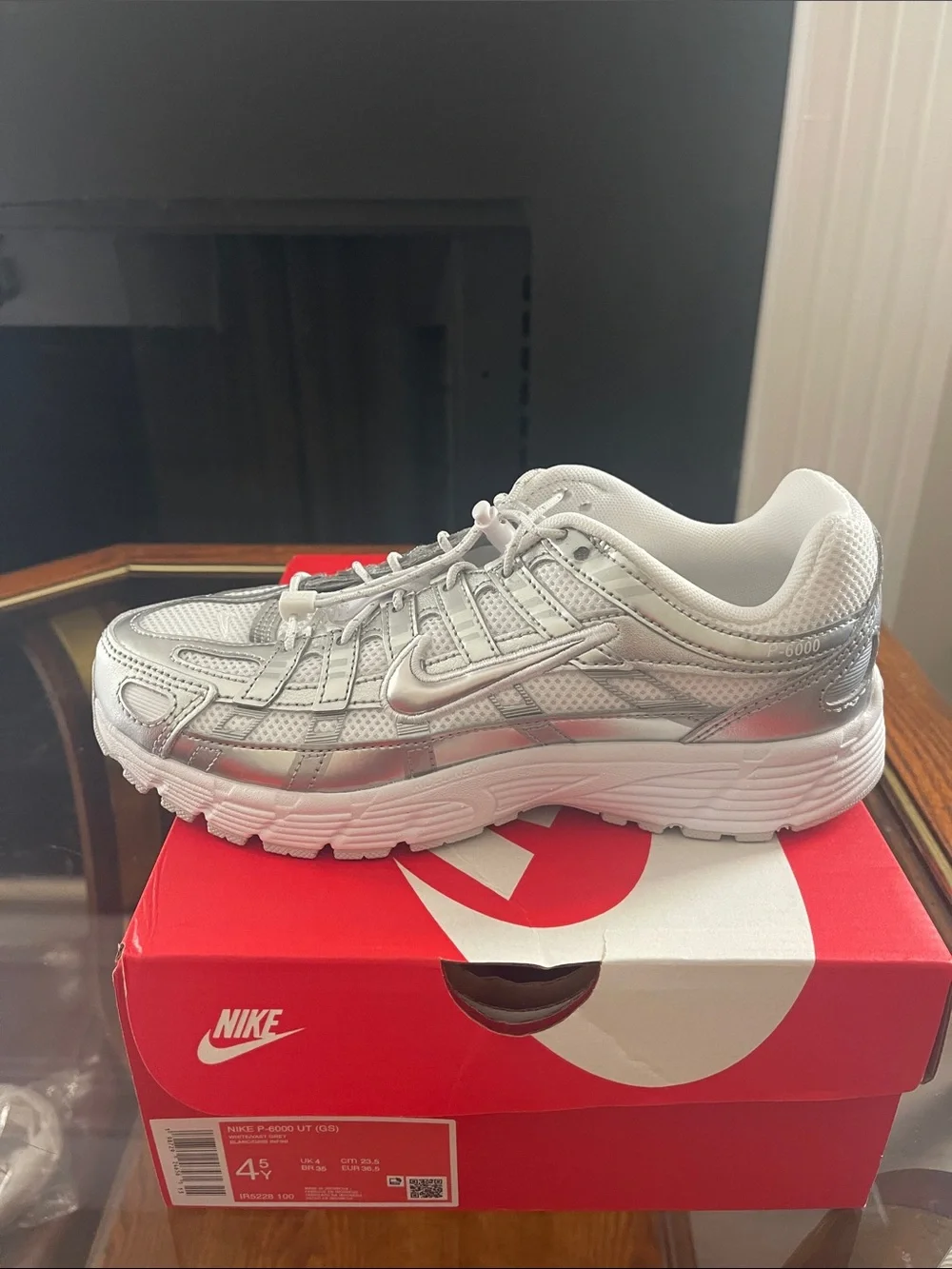 Nike Silver White Athletic Sneakers